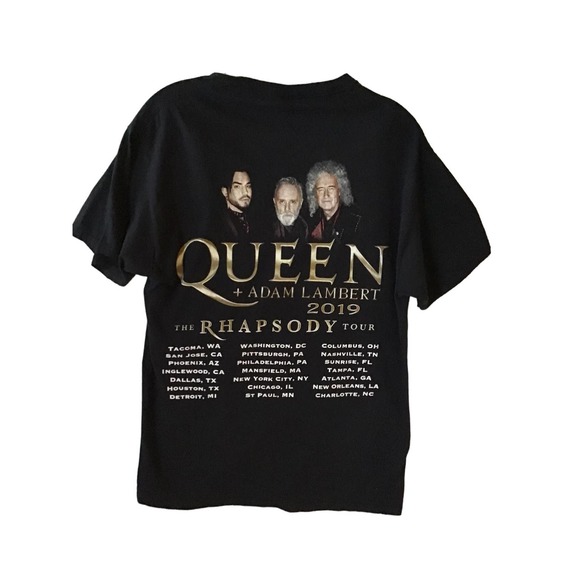 Queen and Adam Lambert 2019 Rhapsody Tour T-Shirt Size M - Picture 5 of 5